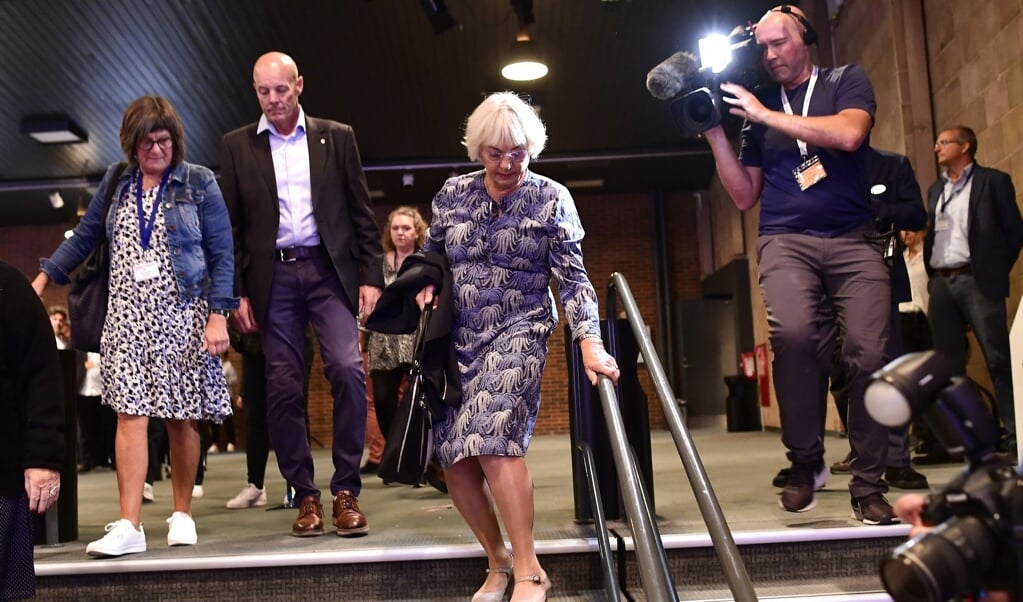 Pia Kjærsgaard. Dansk Folkeparti holder årsmøde i MCH Herning Kongrescenter lørdag. (Bo Amstrup/Ritzau Scanpix)