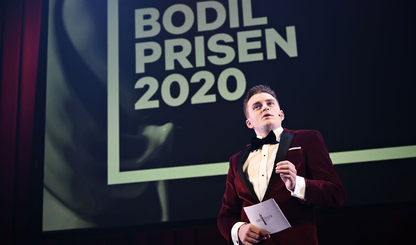 Jesper Groth var vært på Bodilprisen i 2020. I år er han nomineret i kategorien bedste mandlige birolle, mens Annika Aakjær har værtstjansen. Arkivfoto: