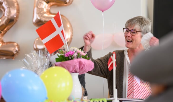 Den 1. oktober havde Insa Wenker været 25 år på Dansk Alderdomshjem. Det blev fejret tirsdag. Foto: 