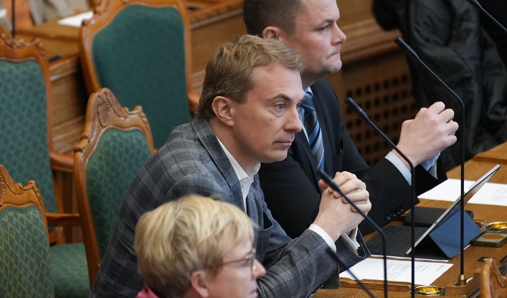 Afstemning om ophævelsen af immuniteten for DF-formand Morten Messerschmidt afholdes i folketingssalen på Christiansborg.