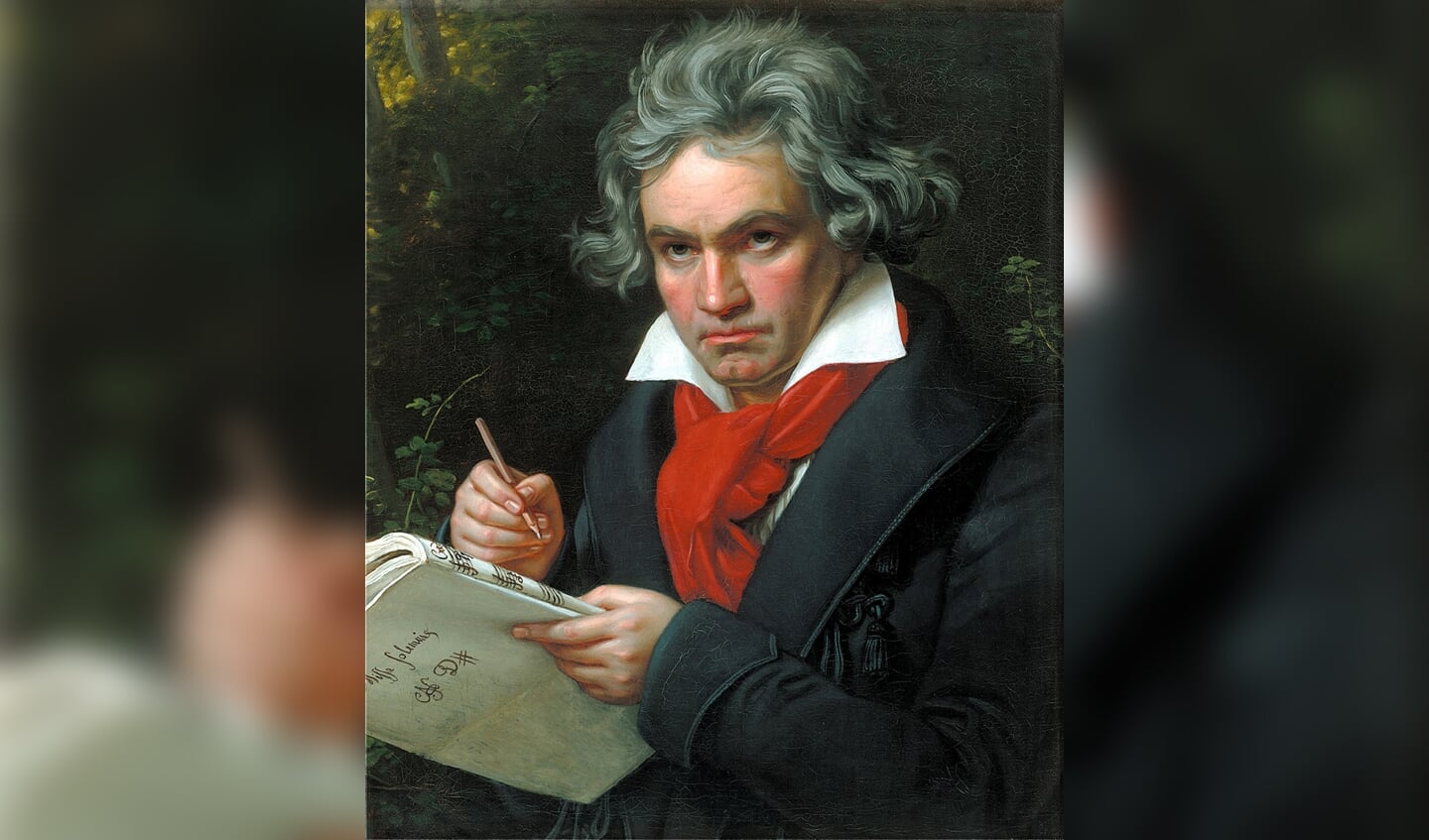 Dette berømte maleri af Joseph Karl Stieler (ca. 1820) viser Beethoven i færd med at arbejde på 