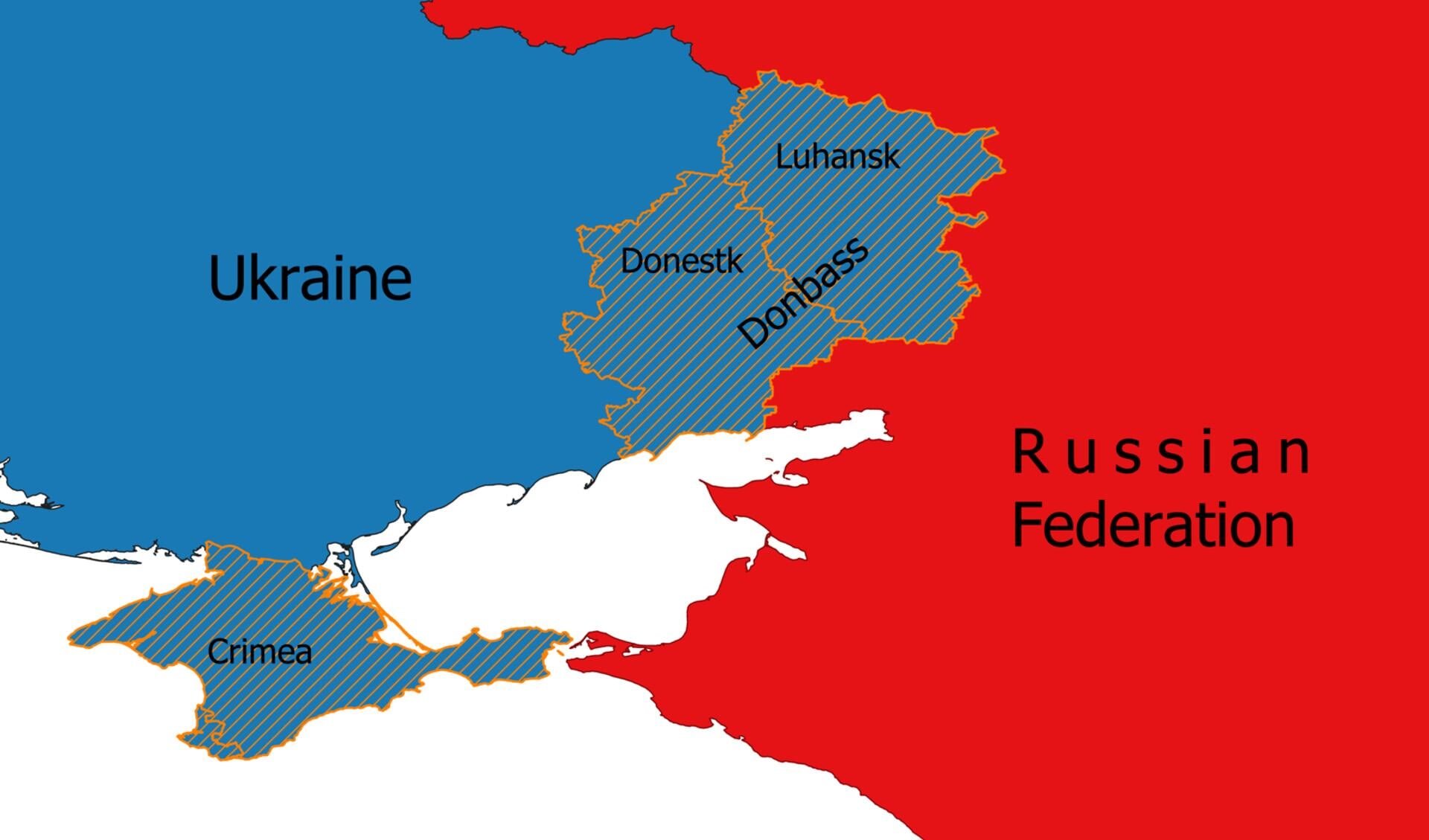 Ruslands præsident Putin anerkendte den 21. februar 2022 Donetsk og Luhansk som selvstændige stater. Det blev påskuddet til at iværksætte en såkaldt »speciel militæroperation« den 24. februar 2022, som angiveligt skulle støtte og beskytte folkerepublikkerne. I realiteten var det en angrebs- og tilintetgørelseskrig mod Ukraine.