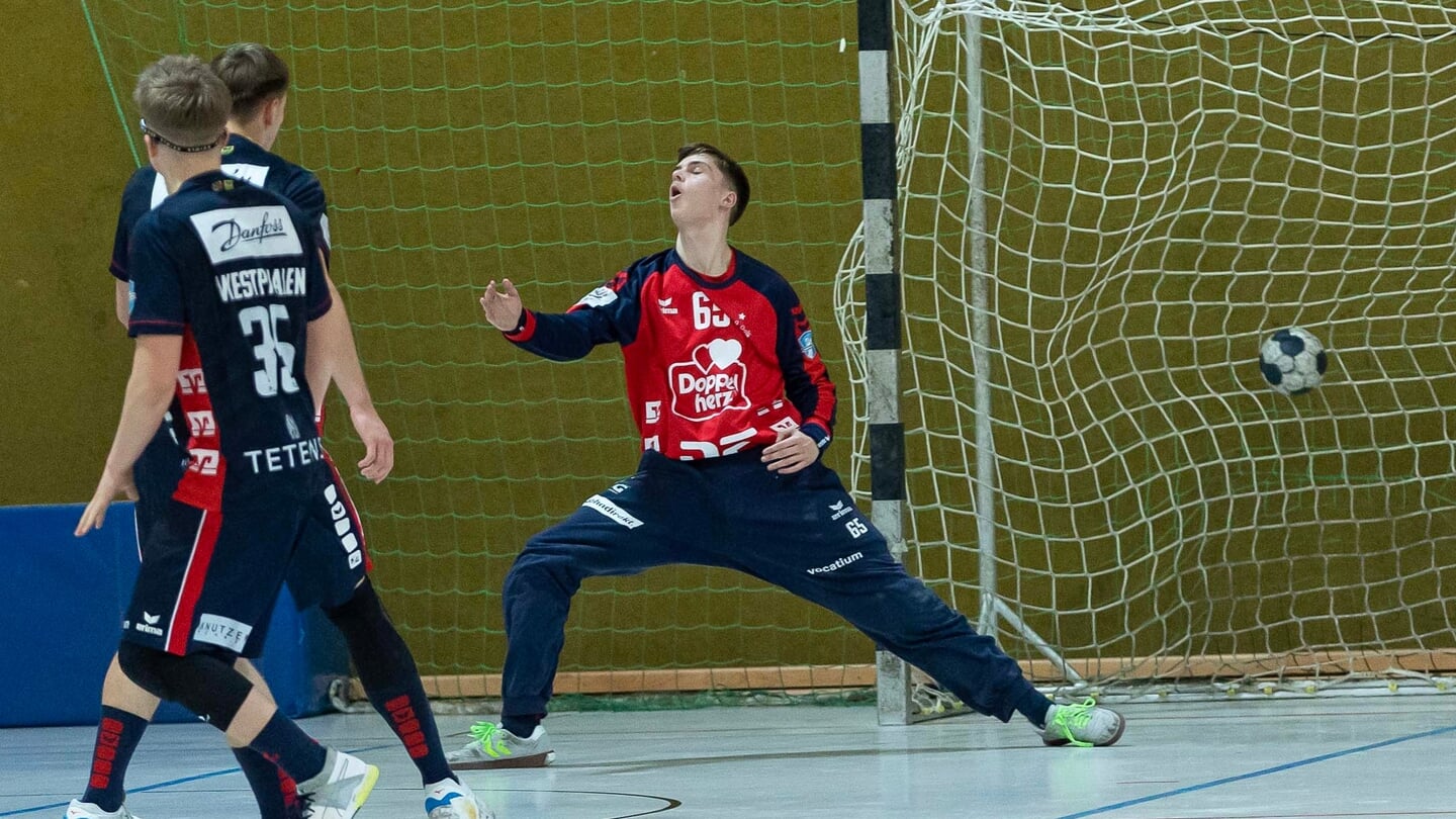 Die Defensive der U19 der SG Flensburg-Handewitt stand gegen die HSG Eider Harde gut.