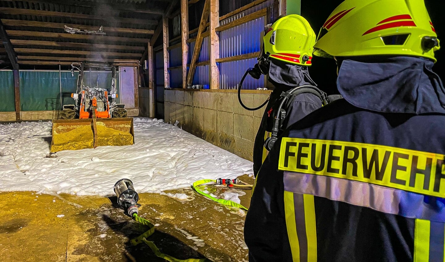 Traktoren udbrændte komplet. Foto: