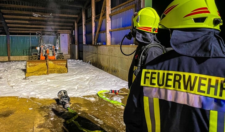 Traktoren udbrændte komplet. Foto: