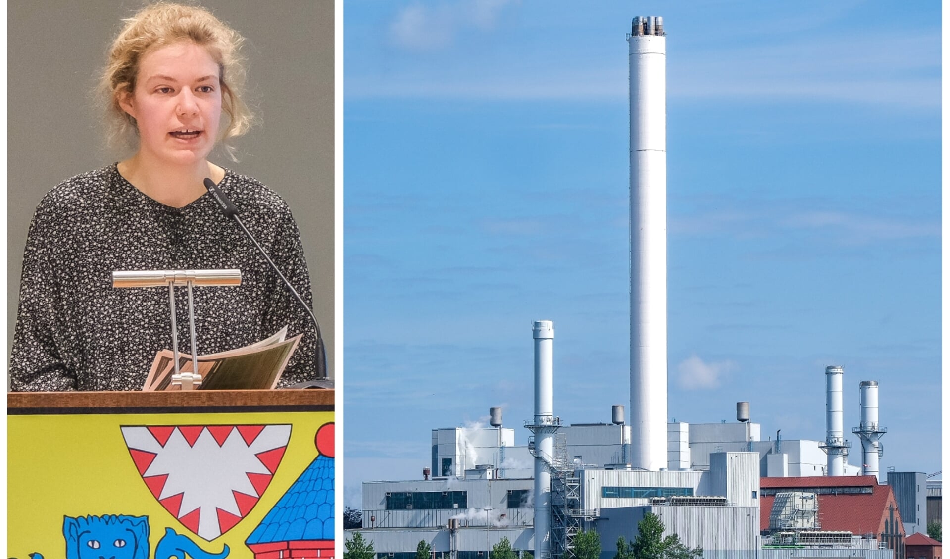 Die Stadtwerke Flensburg werden durch einen Ratsbeschluss zur Klimaneutralität bis 2035 verpflichtet. Clara Tempel (l.) vom Bündnis Klimabegehren richtete vor der Abstimmung einen eindringlichen Appell an die Politiker. Foto: