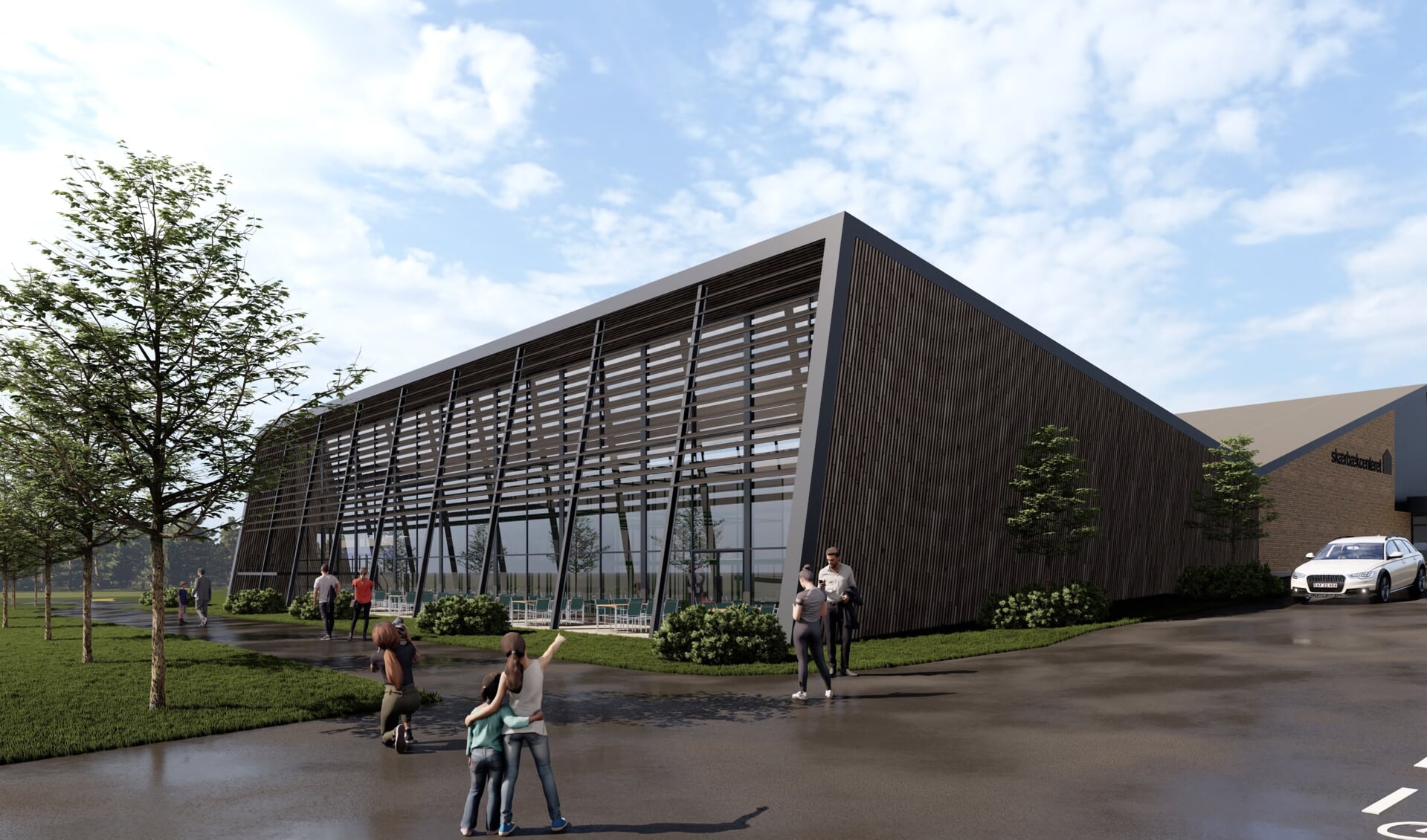 Sådan forestiller arkitektbureauet og Skærbæk Ferieby sig, at et kommende Legeland tæt på Skærbækcentret skal tage sig ud. Den samlede investering bag projektet ligger på mellem 15 og 20 millioner kroner. Foto: