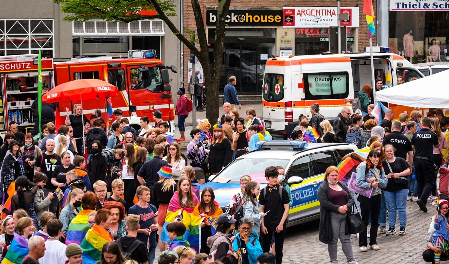 Omkring 600 mennesker fandt fredag vej til arrangementet på Søndertorv. Foto: 