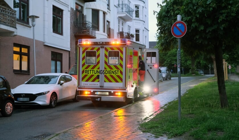 En enkelt person måtte undersøges for røgforgiftning, da brandvæsenet og en ambulance rykkede ud til Brixstraße i Jørgensby. Foto: 