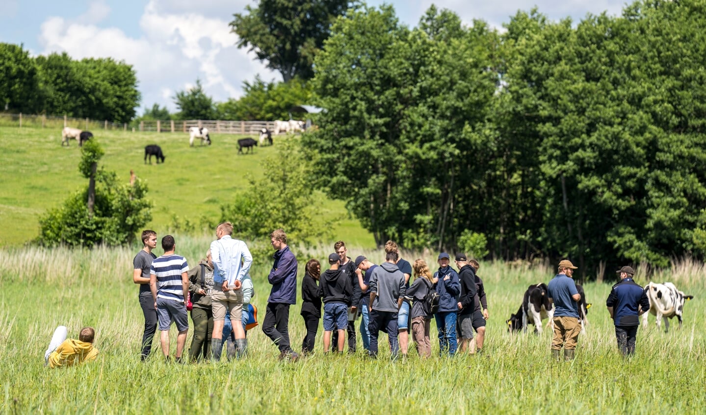 Eine Berufsschul-Gruppe angehender Landwirte nahm an dem Projekt »Klimafeste Landwirtschaft« teil. In Brodersby an der Schlei diente ihnen ein Beweidungs-Projekt als Forschungs-Feld. Foto: