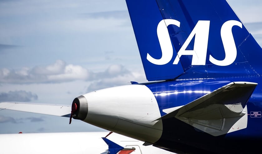 SAS-fly står parkeret i Gardemoen Lufthavn i Oslo under pilotstrejken.