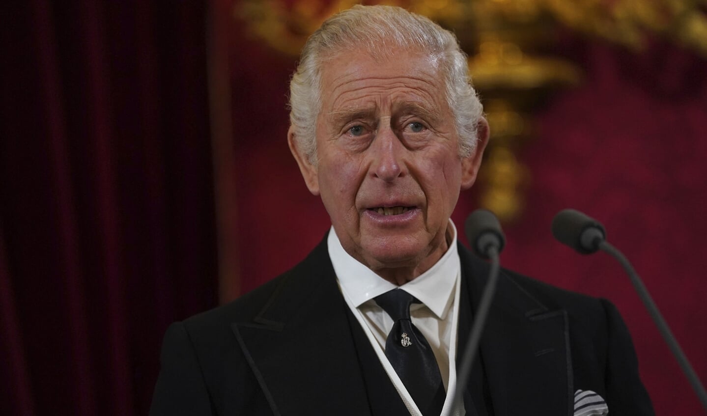 Den britiske kong Charles III taler for det særlige tiltrædelsesråd, der lørdag officielt har erklæret ham konge.