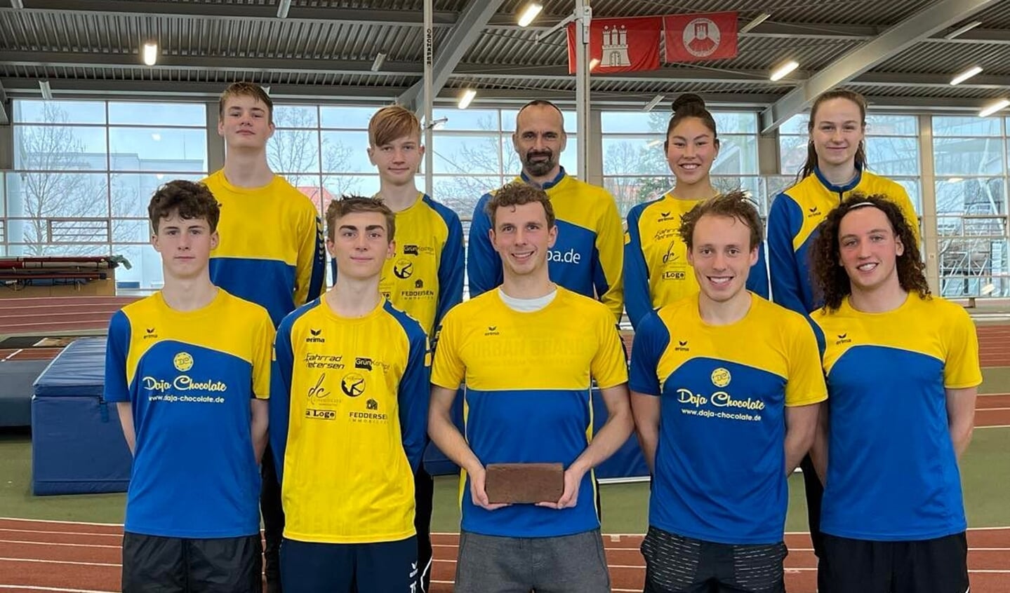 Immerhin eine kleine Trainingsgruppe der LG Flensburg durfte sich über die guten Bedingungen in Hamburg freuen.