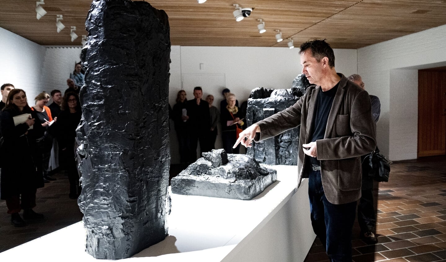 Her ses Louisianas direktør, Poul Erik Tøjner, til et pressemøde inden åbningen af udstillingen »Per Kirkeby - Bronze« på Kunstmuseet Louisiana i Humlebæk, torsdag den 20. februar 2020. Foto: