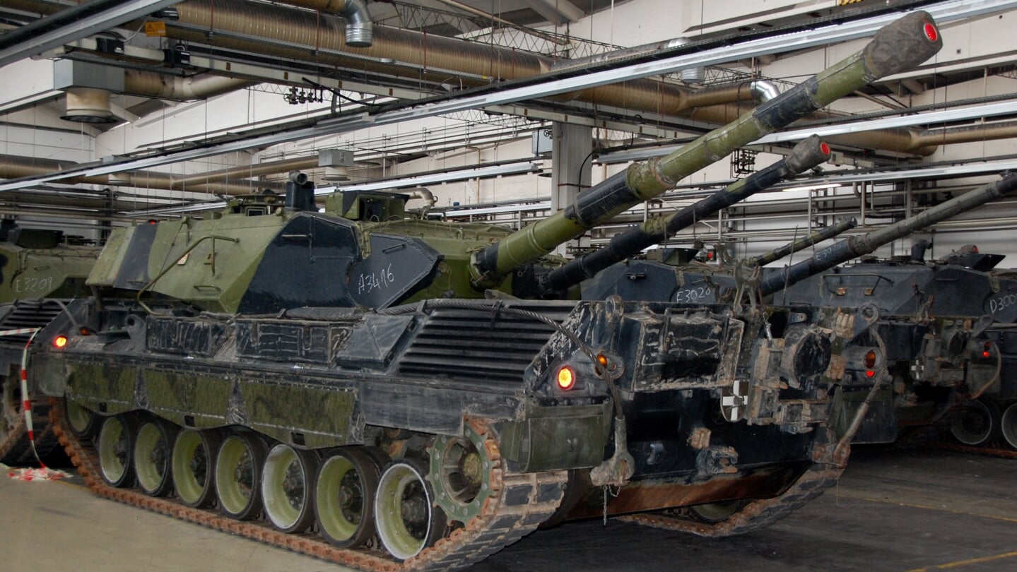 FFG i Flensborg har 99 Leopard-1 kampvogne fra det danske forsvar på lager. Foto: 