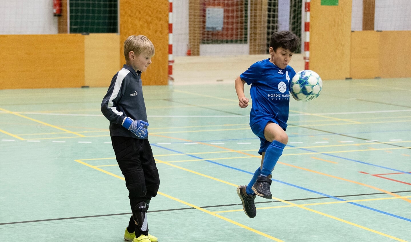 SdU afholdt lørdag afsluttende indefodboldstævne for de mindste. Foto: