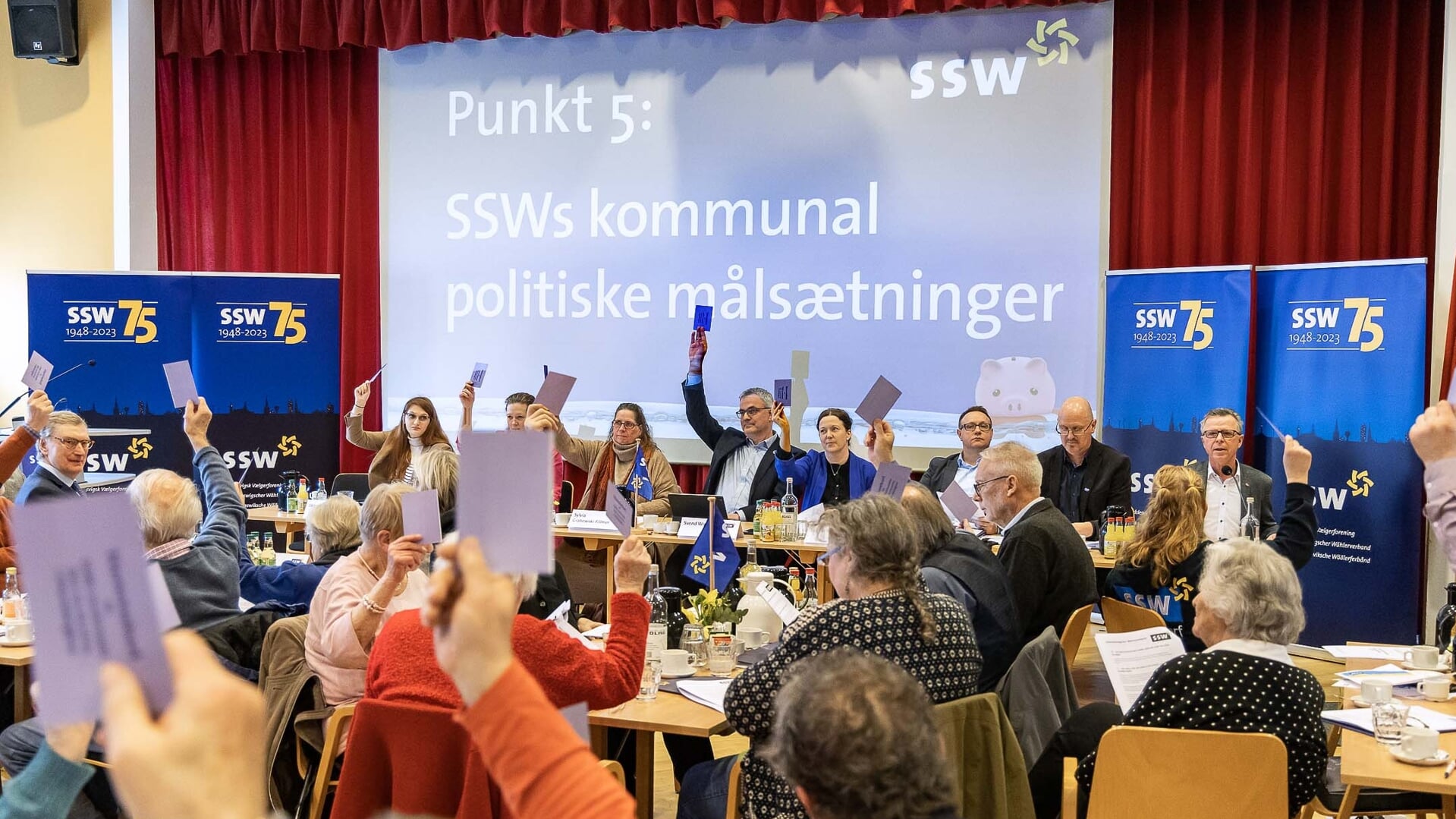 Der gik nemt, da SSW lørdag formiddag skulle vedtage deres kommunalpolitiske målsætninger. Foto: