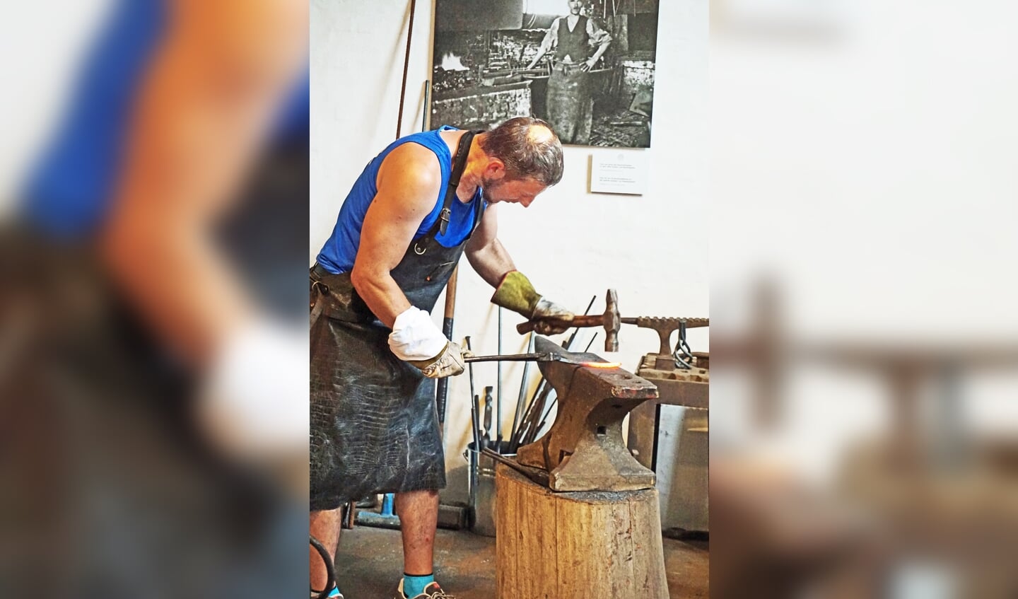På mølledagen vil man også kunne opleve industrimuseets smed i aktion. Foto: