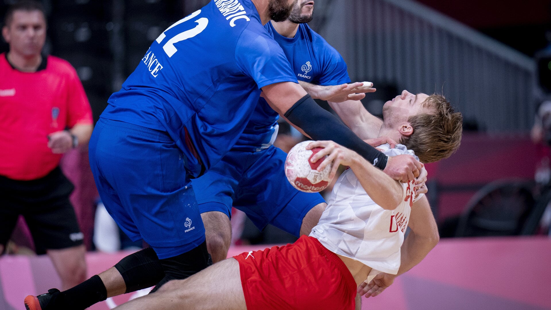 Danmark og Frankrig mødtes i finalen ved OL i Tokyo, hvor Mathias Gidsel og co. måtte se sig slået 23-25. (Arkivfoto).