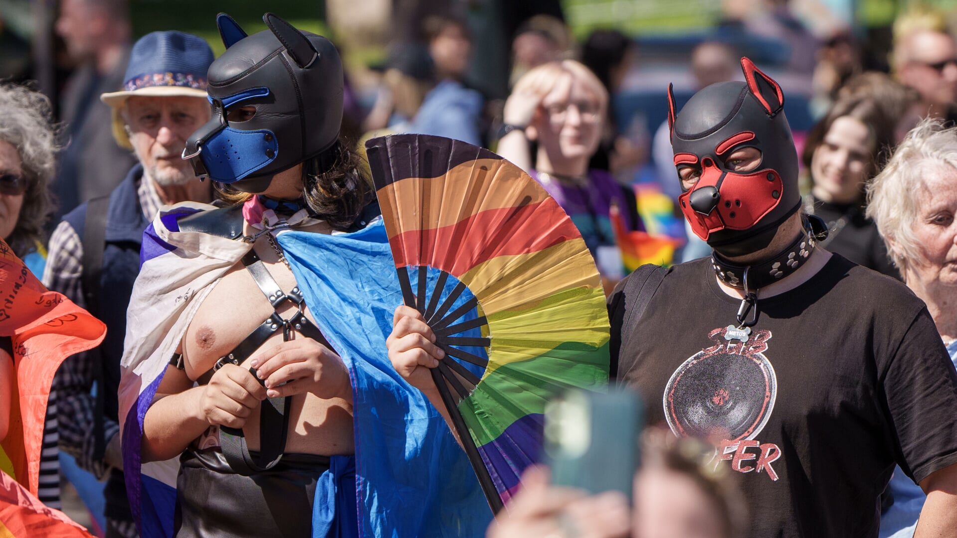 Hingucker: Auf dem Südermarkt ging es am Freitag bunt zu – trotz der queerfeindlichen Aktion Anfang Mai. Foto: