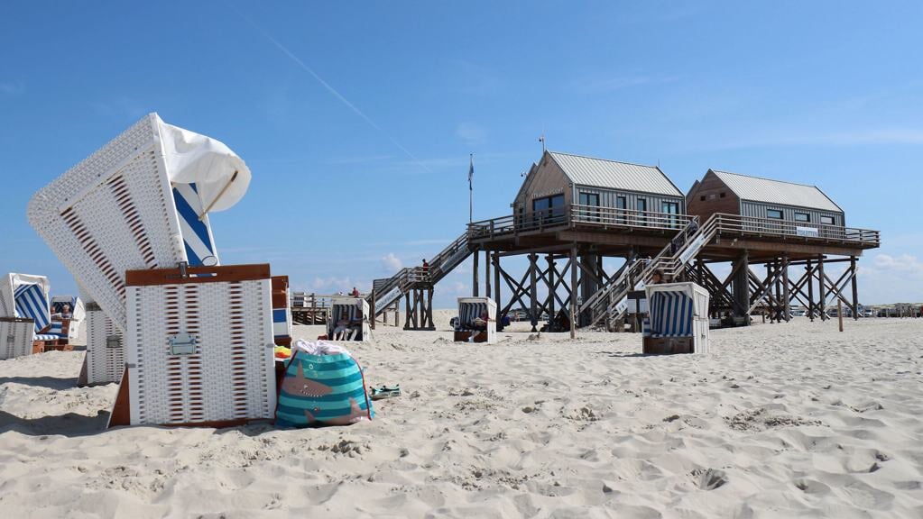 Feriegæster i St. Peter-Ording er vilde med at booke deres strandkurv online. Foto: