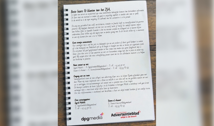 De redactie van het ZVA is telefonisch of per mail bereikbaar.