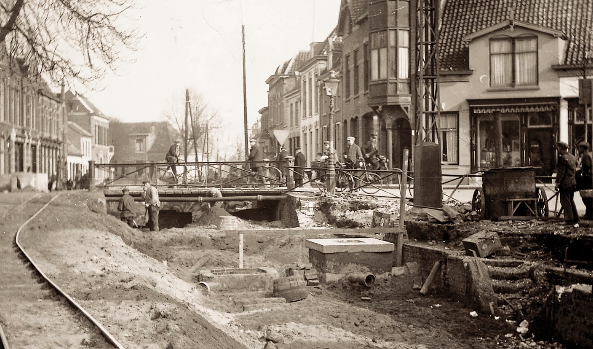 Demping van de Zandstraat ca. 1930 Collectie HVOV-Hennie Henzen