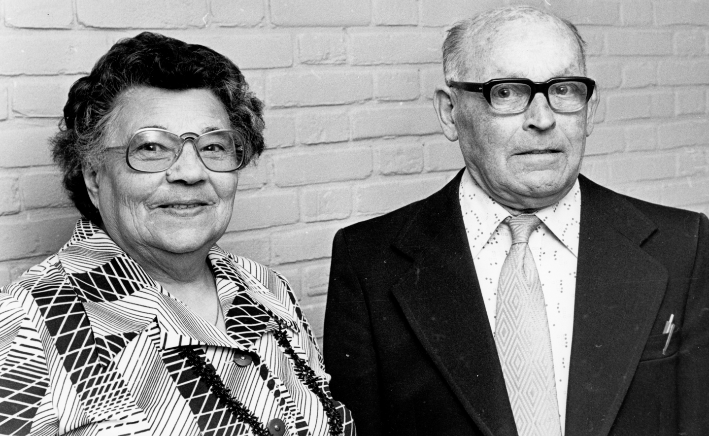 Agnes en Willem van den Oetelaar-Blummel waren op 30 april 1978 een halve eeuw getrouwd.