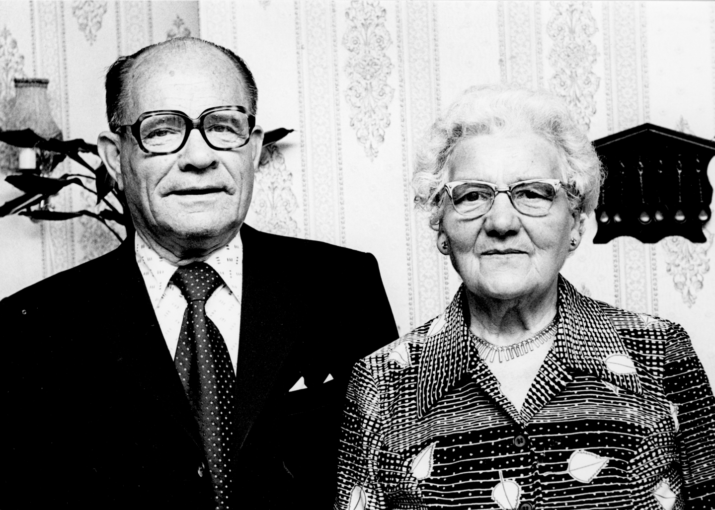 Harrie van der Meijden en Sjaan Rooijakkers waren op 2 oktober 1978 vijftig jaar getrouwd.