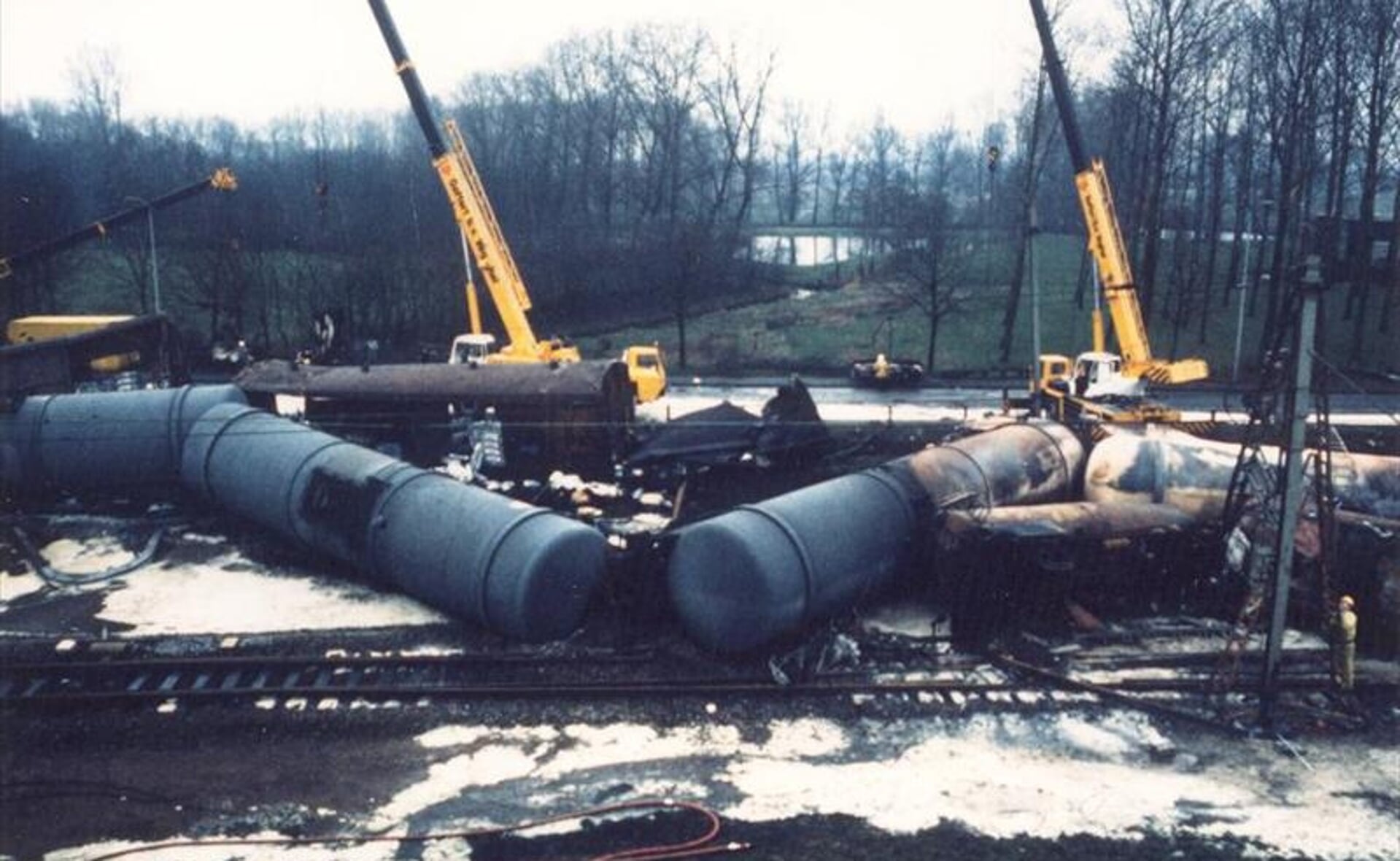 archieffoto van de treinramp in 1989