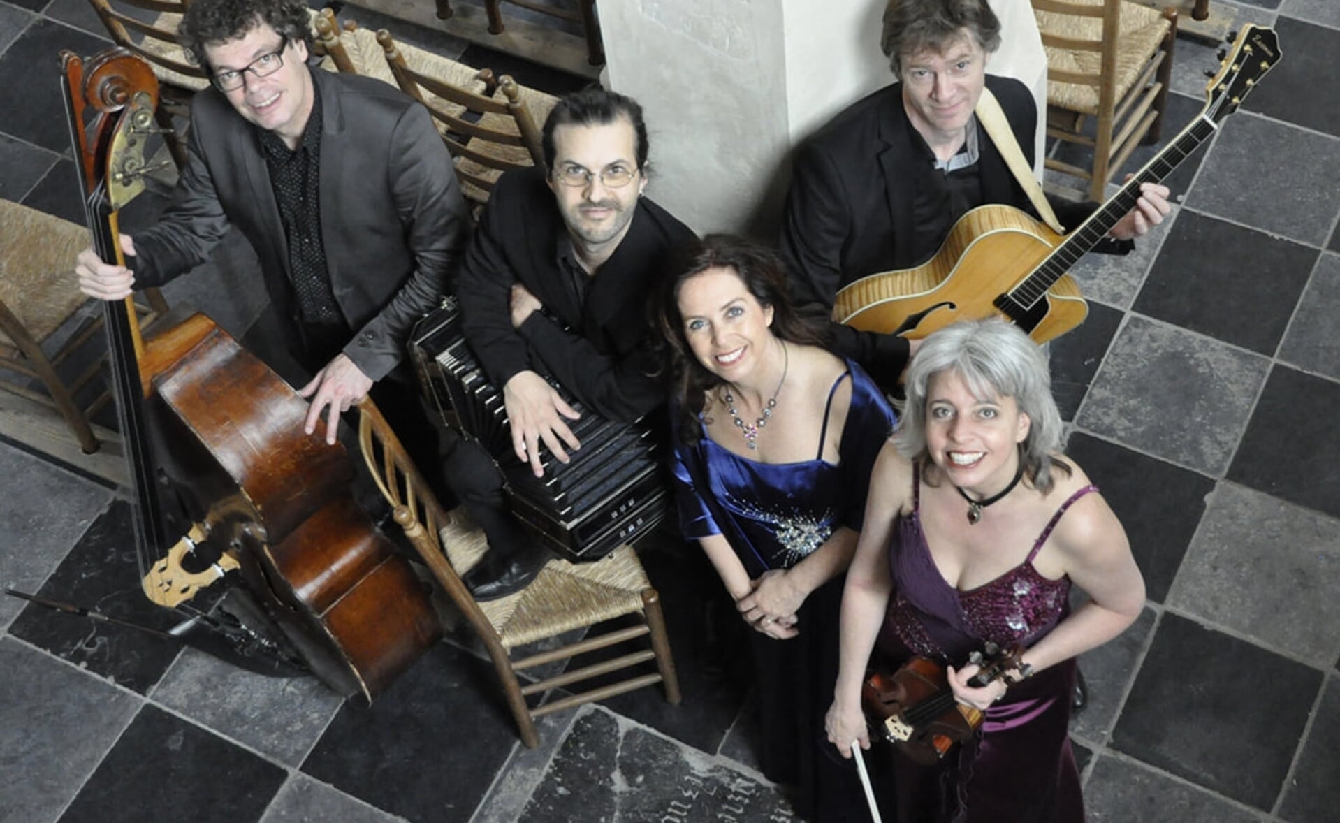 Tangokwintet Grupo del Sur vertolkt onder meer muziek van Astor Piazolla.