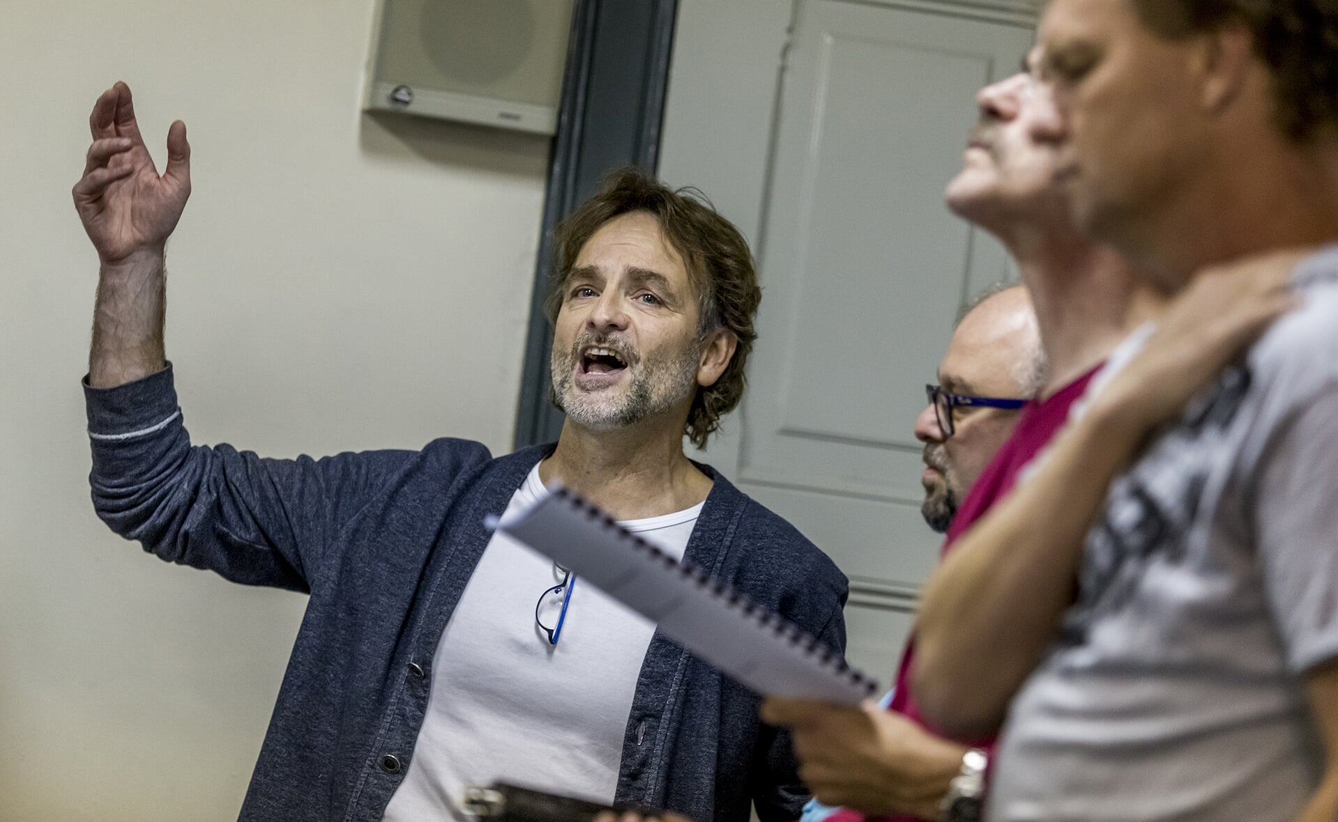 Maarten Melis speelt de rol van Jezus in de Boxtelse theaterproductie 'Jesus Christ Superstar'. (Foto: Peter de Koning).