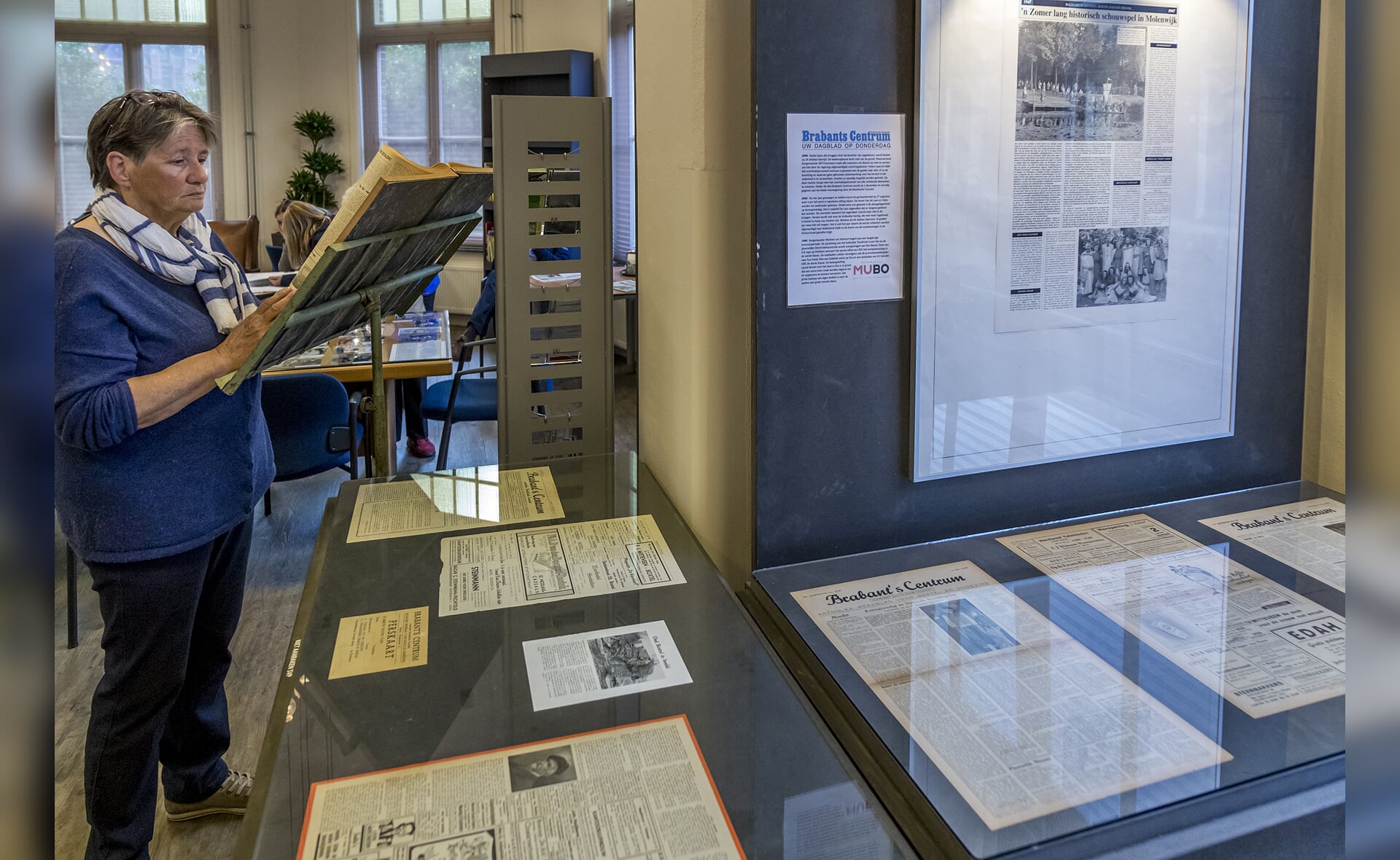 In het Boxtelse museum MuBo is tot 10 januari de expositie 'Is de krant er al?' over ruim zeventig jaar Brabants Centrum te zien. Zondag 29 november is er een lezing over de lokale krant. (Foto: Peter de Koning). 
