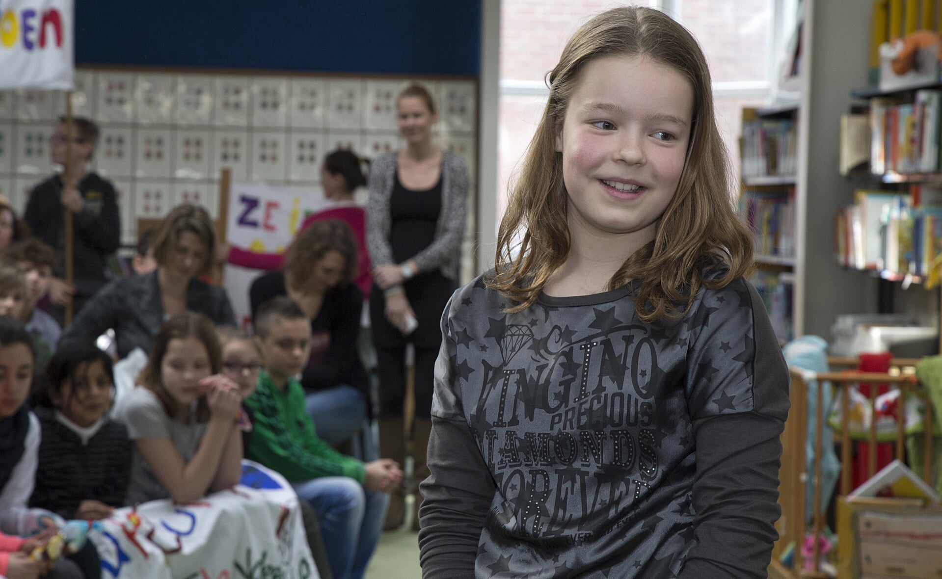 Margo Saris van basisschool De Oversteek in Liempde won vorig jaar de Boxtelse voorleestitel. (Foto: Peter de Koning).