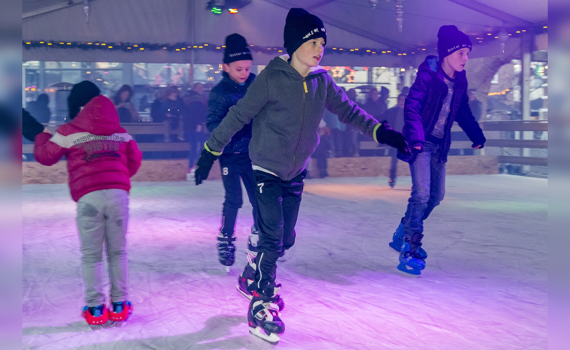 Schaatsbaan Boxtel on Ice is woensdag 4 januari het decor van Kwekpoel on Ice, een muzikaal en vermakelijk jeugdfestijn dat wordt georganiseerd door De Knokkers. (Foto: Peter de Koning).