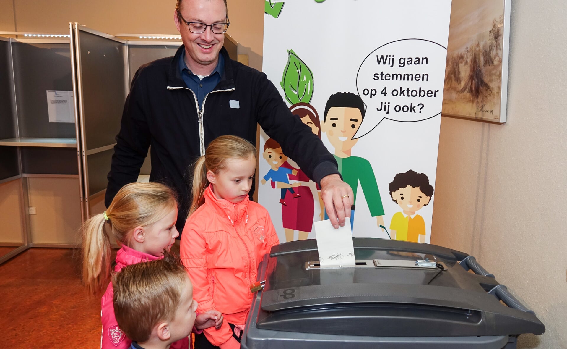 In 2017 toog menig inwoner van Esch naar de stembus om te stemmen over het opsplitsen van de gemeente Haaren. Het animo om nu mee te doen aan de kerntakendiscussie is juist erg laag. (Foto: Albert Stolwijk)