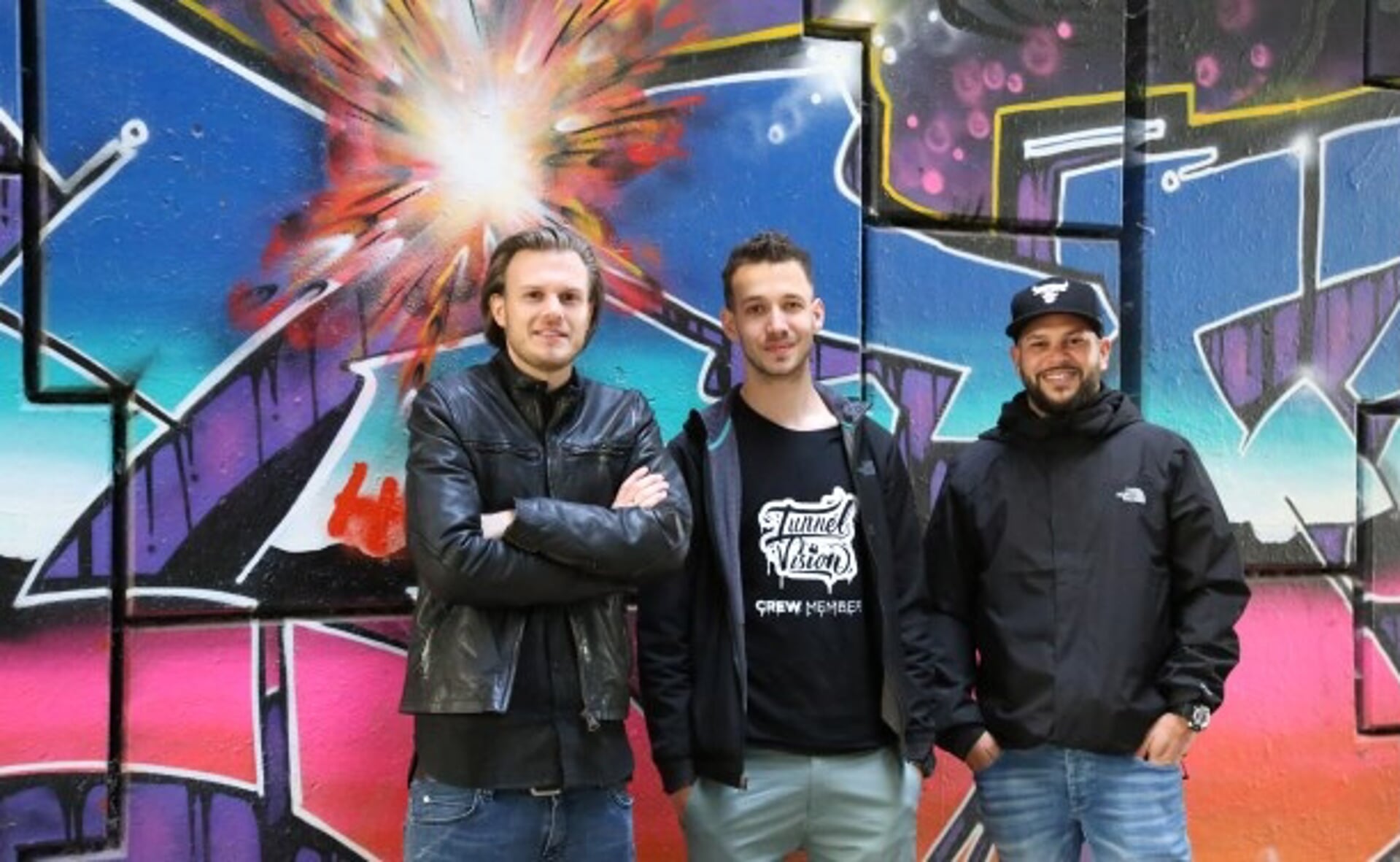 Het organiserende team van Tunnel Vision 2.0, met van links naar rechts Paul, Jan en Mitch. (Foto: Sander van Kasteren)