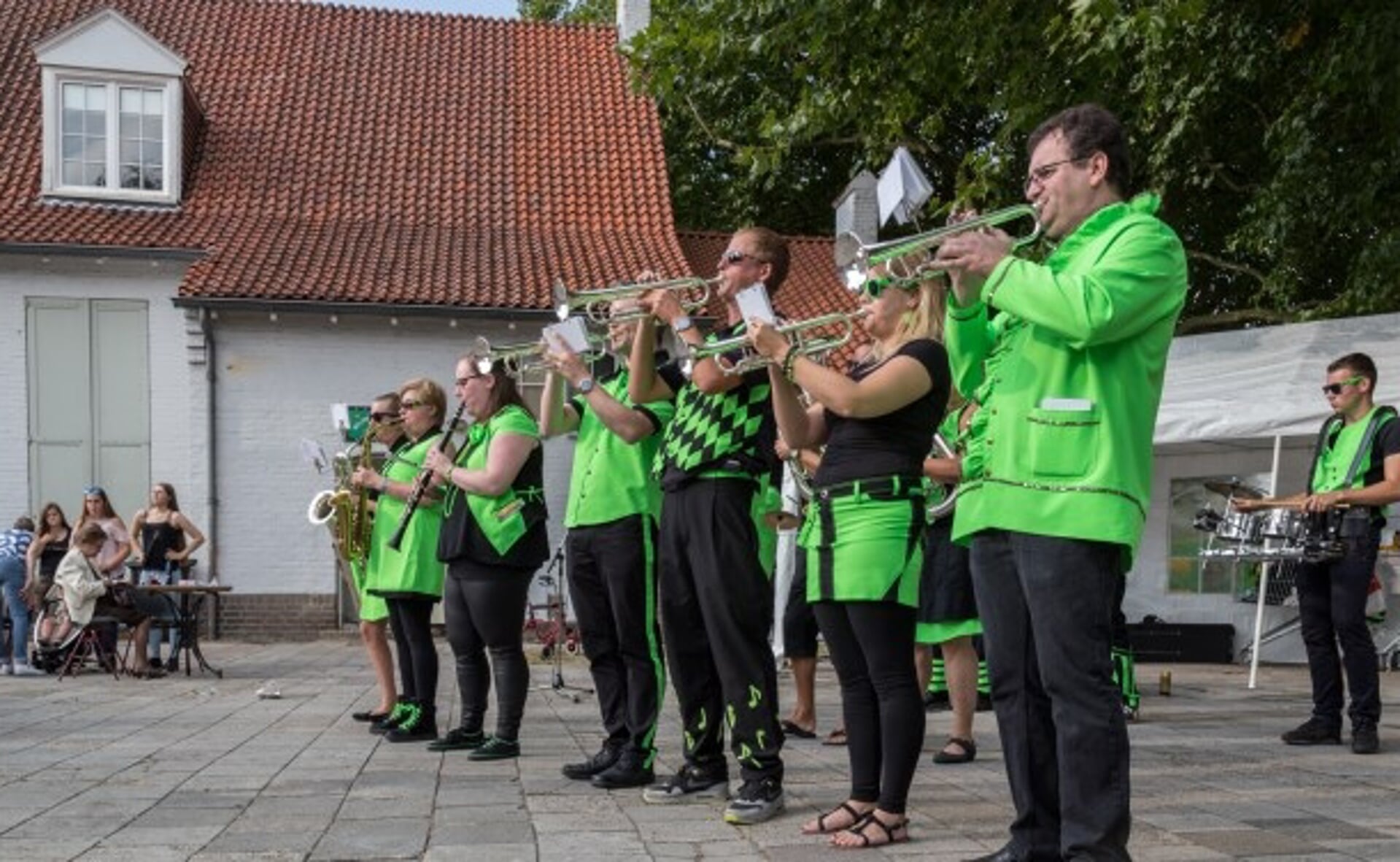 De Aggemarvanhuisafband op de vorige editie van de Boxtel Oost Dag.  (Foto: Hans van Doorn)