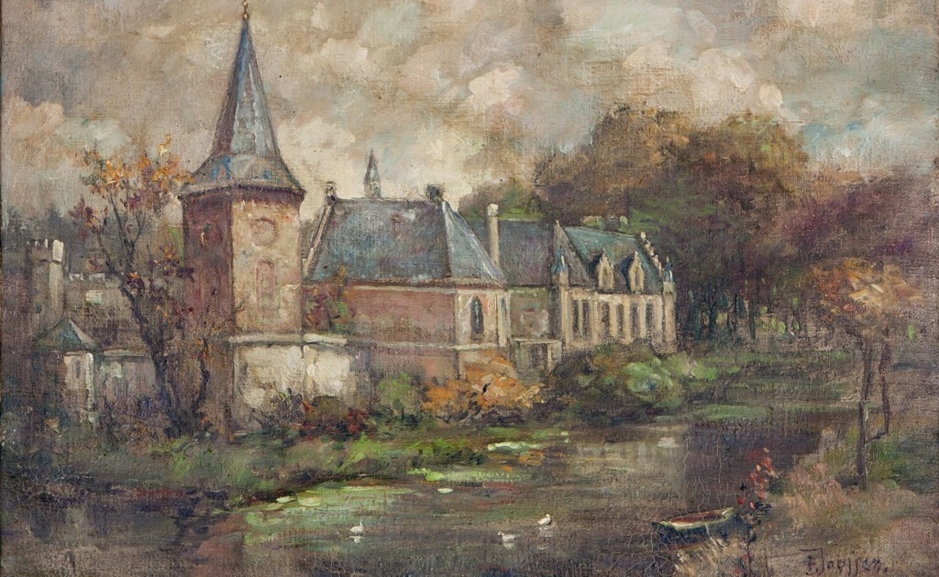 Het kasteel inspireerde ook de Boxtelse kunstschilder Pierre Janssen.