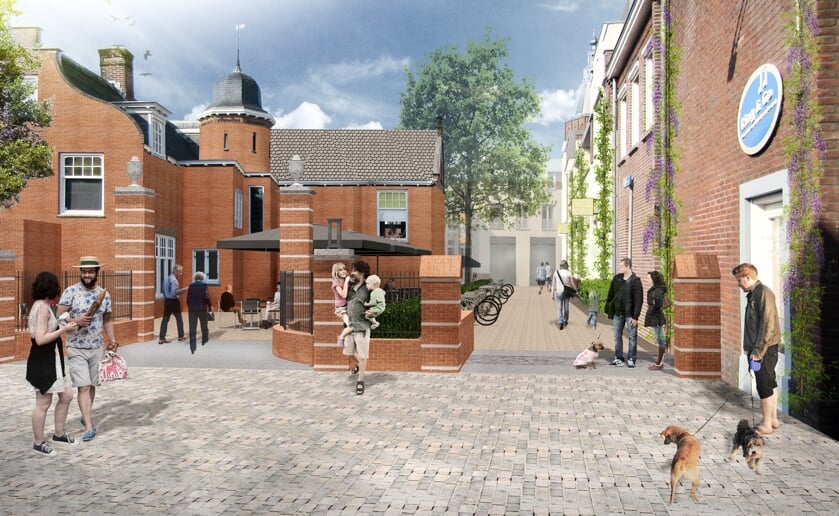 Het ontwerp voor de herinrichting van de Rechterstraat in het centrum van Boxtel. Foto: MTD Landschapsarchitecten