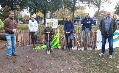 Thijm van de Ven van basisschool De Vorsenpoel bedacht de naam voor het eerste Boxtelse Tiny Forest: Kampini.