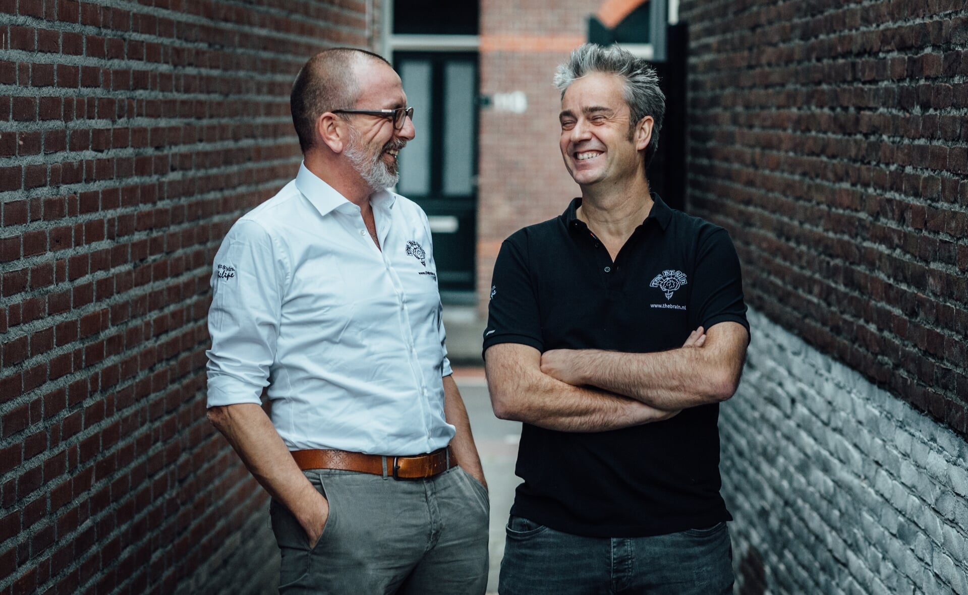 Kiske de Leest (links) en Marc de Laat van het Boxtelse quizbedrijf The Brain. 