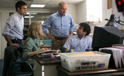Still uit film Spotlight (2015). Het is een van de drie rolprenten die FilmPodiumScopia vertoont in de serie 'Een muur van stilte'.