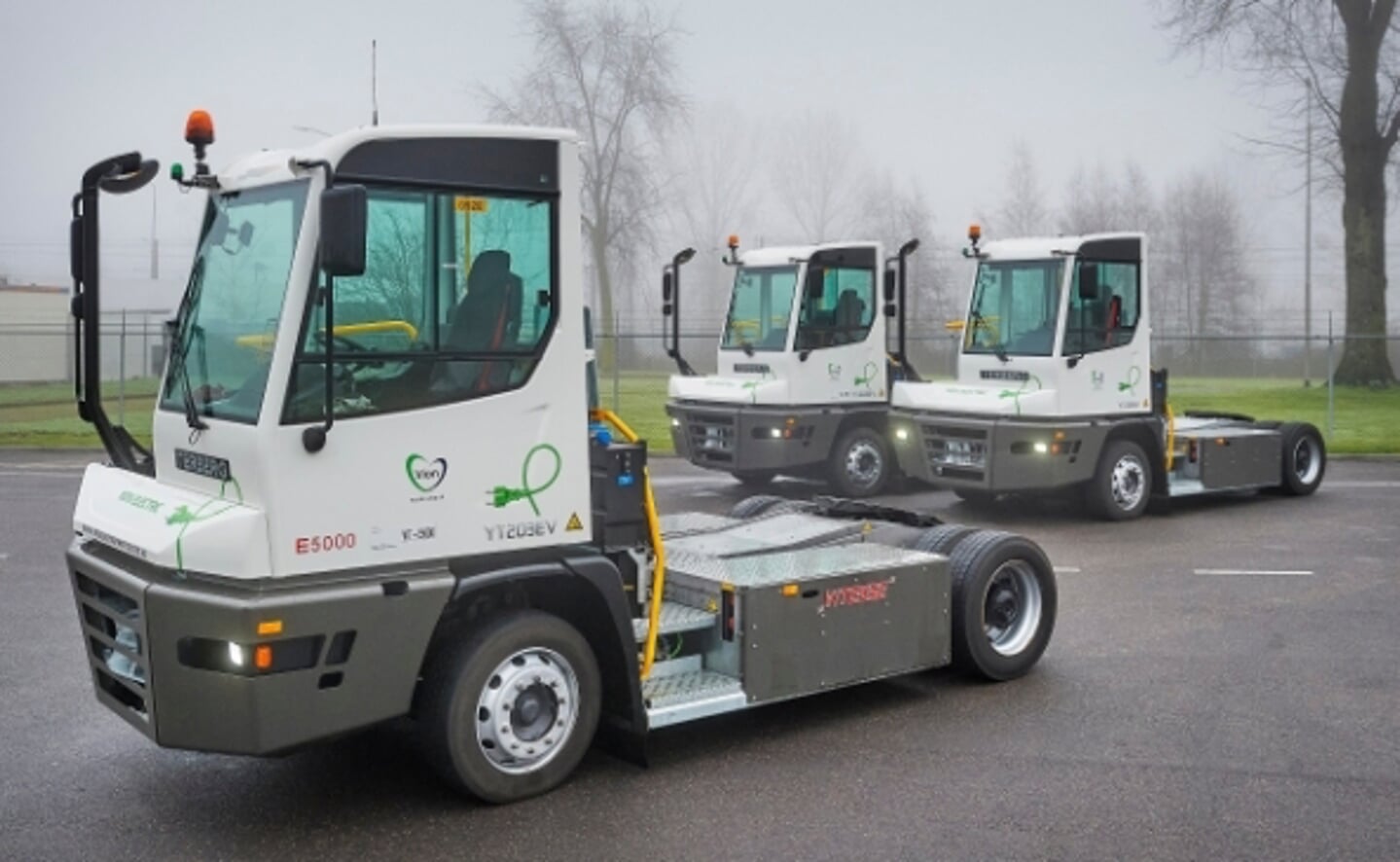Nieuwe elektrische trucks (E-trucks) bij Vion te Boxtel.
