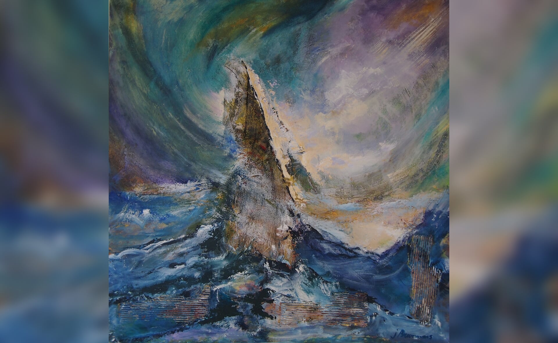 Storms - schilderij van Jacques Brummans.