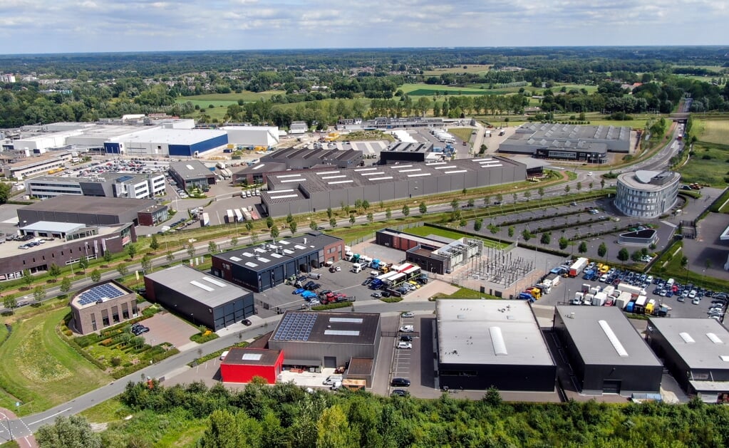 Bedrijventerrein Ladonk vanuit de lucht.