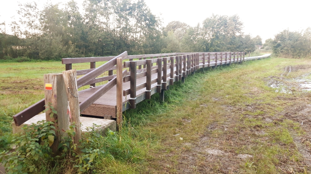 De plaatsing van een reling langs het vlonderpad in Boxtel-Oost dient vooral een ecologisch doel, meldt waterschap De Dommel.