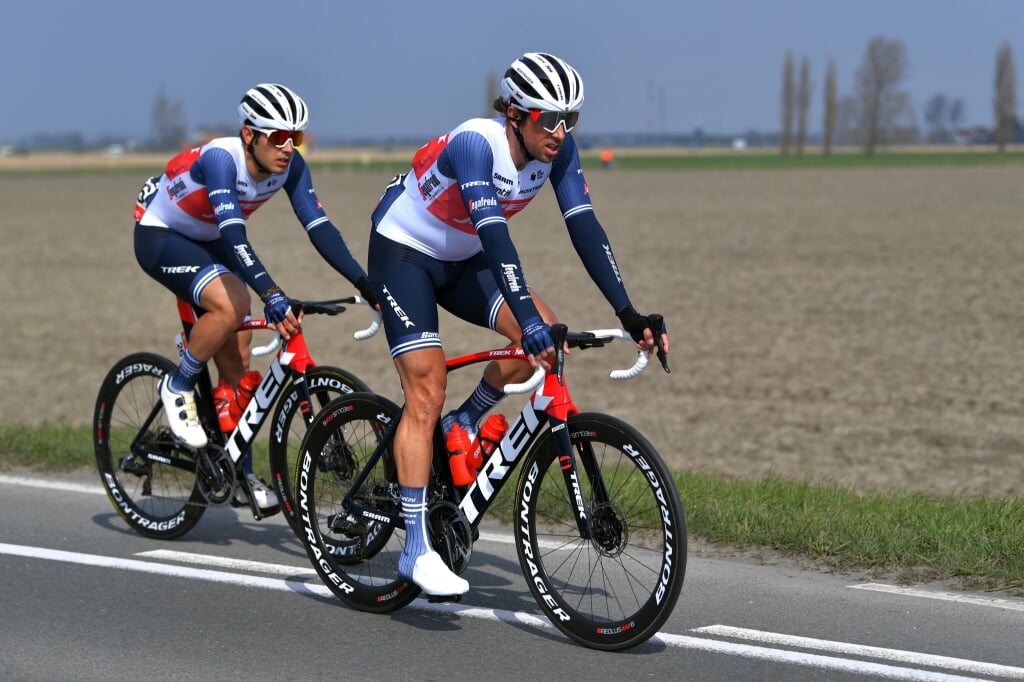 Koen de Kort uit Liempde tijdens een van de trainingen van zijn wielerploeg Trek-Segafredo in Vlaanderen. (Foto;s: Trek-Segafredo).