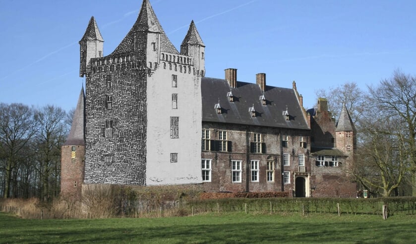 Een impressie van hoe de toren er uit heeft gezien.