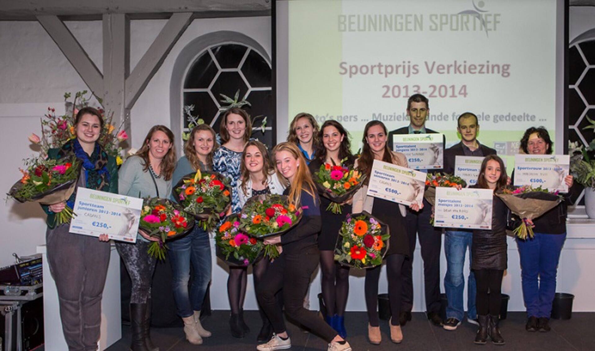 De winnaars van de Sportprijs 2013-2014.